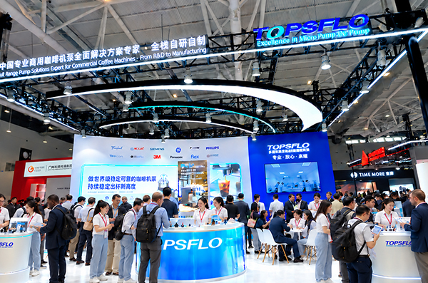 TOPSFLO Showcases Comprehensive Coffee Machine Pump Solutions at HOTELEX Shenzhen 2026